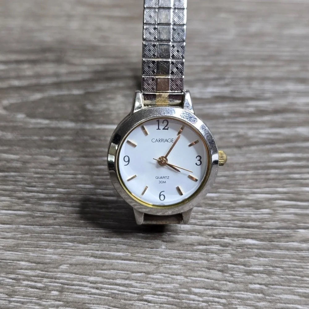 Carriage by Timex Women's Quartz Watch Two-Tone Expansion Band Water Resistant